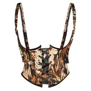 8988 Waist Corset For Women Vintage Lace-up Wide Cinch Belt Pirate Waspie
